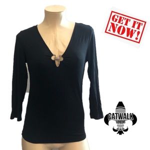 Michael Kors Black 3/4 black top